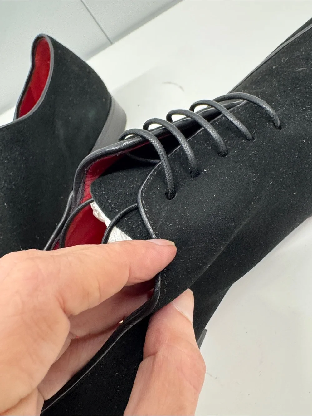 Caporicci Black calfskin Suede Derby Shoes 9.5 (so soft, like butter)